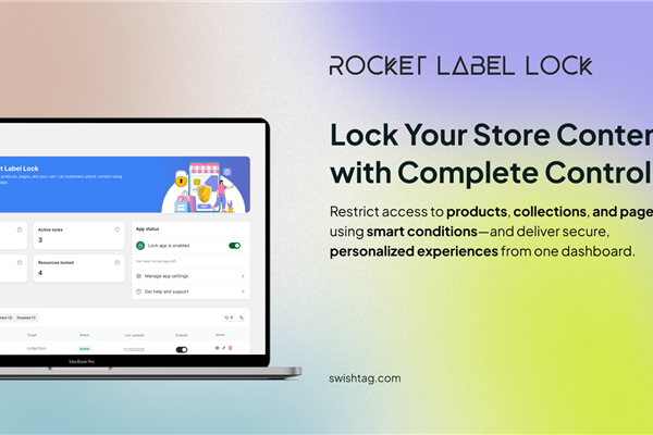 Rocket Label Lock — Shopify Embedded App for content locking